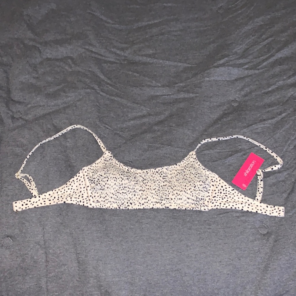 Animal print swimsuit top